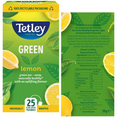 Tetley Tea Green Tea Bags Lemon Individually Wrapped Sachets