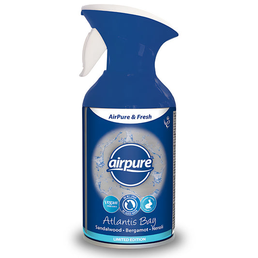 Airpure Fresh Home Room Air Freshener Spray Atlantis Bay Fragrance 250ml