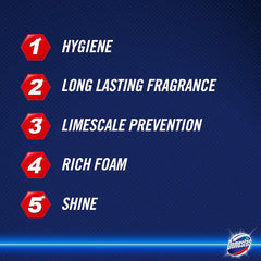 Domestos Ocean Power Toilet Rim 5 Clip Blocks Hygiene Odour Control Shine Foam