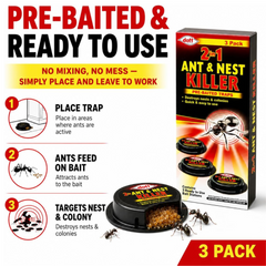 Doff Ant Killer Bait Station 2 in 1 Pre-Baited Ant Control Trap Destroy Nest 3PK