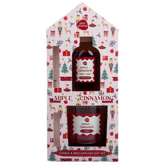 Pan Aroma Apple Cinnamon Red Diffuser & Candle Birthday Christmas Decor Gift Set