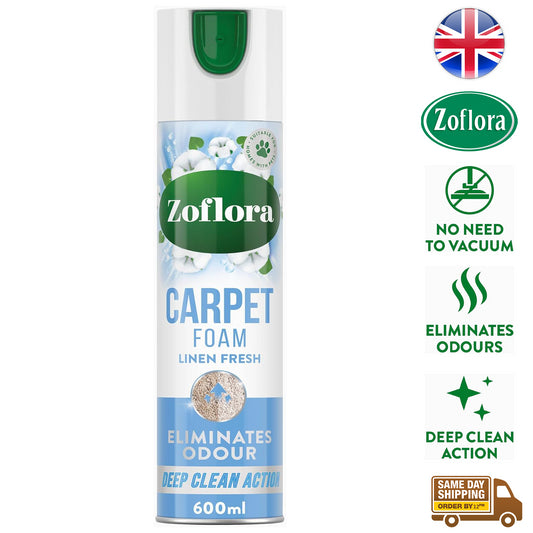 Zoflora Carpet Fresh & Care Rug Upholstery Freshener Cleaner Linen Fresh 600ml