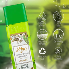 Kifra Vetiver Concentrated Laundry Rinse Fragrance Gentle Cloth 80W 200ml