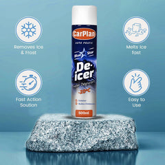 Carplan De Icer Spray Car Window Windscreen Frost Snow Ice Remover 600ml