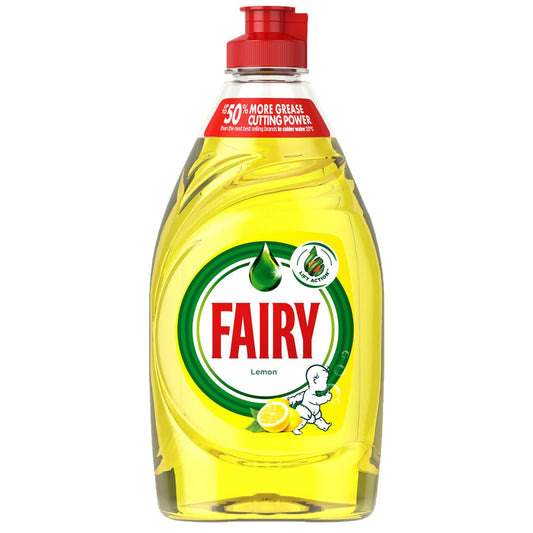 Fairy Washing Up Liquid Kitchen Dish Grease Cleaner Lemon 320ml
