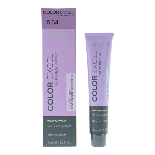 Revlon Color Excel 5.34 Light Golden Copper Brown Hair Colour 70ml For Women