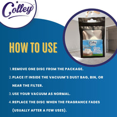 Colley Home Fragrances Ropa Limpia Fragrance Vacuum Discs (4 Pack / 34g)