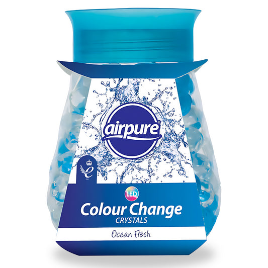 Airpure Led Colour Changing Crystals Home Air Freshener Ocean Fresh Fragrance