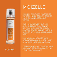 Designer Fragrances Body Mist Moizelle Fragrance Freshens Skin 250ml