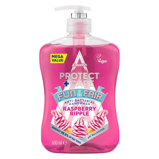 Astonish Protect Care Raspberry Ripple Anti Bacterial Handwash Liquid Gel 600ml