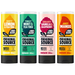Original Source Shower Gel Natural Fragrance Vegan Paraben Cruelty Free 4X250ml