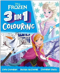 Disney Frozen 3 In 1 Colouring Book Favourite Characters For Kids Boys Girls