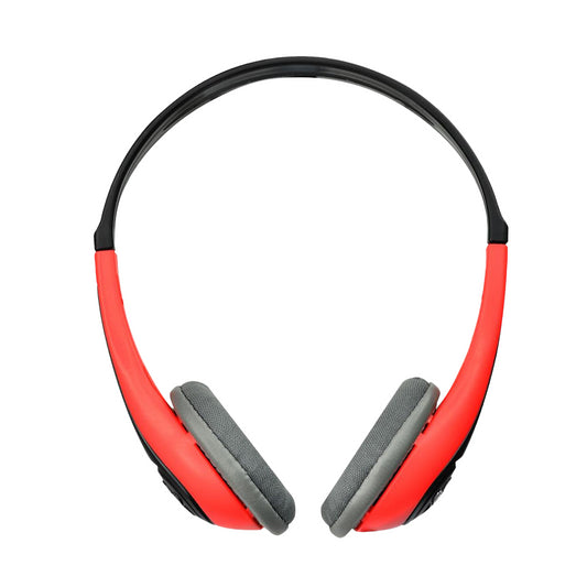 Idance Freedom Dj Portable Headphones Inline Microphone Red & Black Ipod Iphone