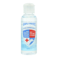 Simply Protect Alcohol Cleansing Hand Gel 58ml For Unisex