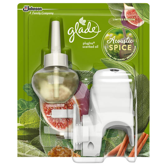 Glade Electric Plugins Scented Oil Refill Home Air Freshener Acoustic Spice 20ml