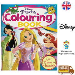 Disney Princess Colouring Book Favourite Characters For Kids Children Boys Girls