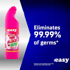 Easy Pink Premium Multi Surface Bleach Toilets Sinks Tiles Floors Surfaces 750ml
