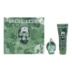 Police To Be Camouflage 2 Piece Gift Set: EDT 75ml, Body Shampoo 100ml