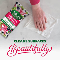 Zoflora Antibacterial Multi Surface Cleaning 70 Large Wipes Rhubarb & Cassis