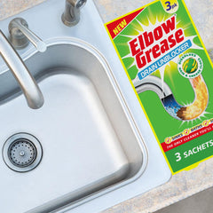 Elbow Grease Drain Unblocker Powder Sink Cleaner Bathroom Shower Clog Remover