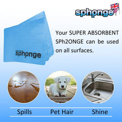 Sph2Onge Cleaning Cloth Non Drip Super Absorbent Surface Dirt Cleaner Blue