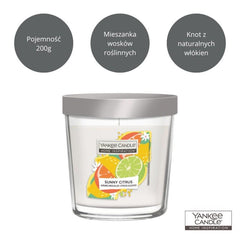 Yankee Candle Tumbler Glass Scented Home Room Fragrance Sunny Citrus 200G