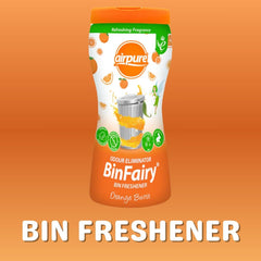 Airpure Bin Freshener Powder Fairy Odour Eliminator Orange Burst Fragrance 500g
