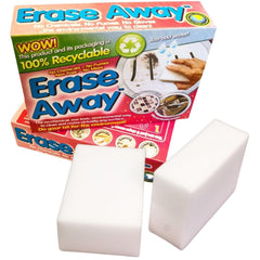 Oven Pride Erase Away Non Chemical Magic Sponge Multi Surface Free Cleaning 2Pad