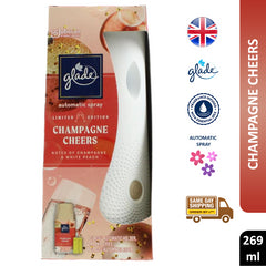 Glade Automatic Air Freshener Spray Unit Machine & Refill Champagne Cheers 269ml