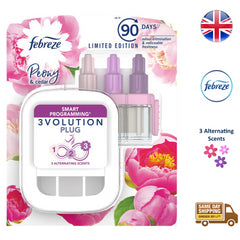 Febreze 3Volution Air Freshener Plug In Refills Room Diffuser Peony & Cedar