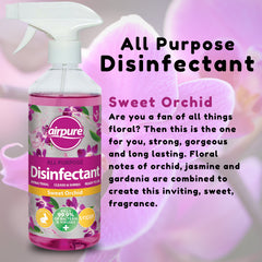 Airpure All Purpose Disinfectant Cleaner Spray Sweet Orchid Fragrance 500ml