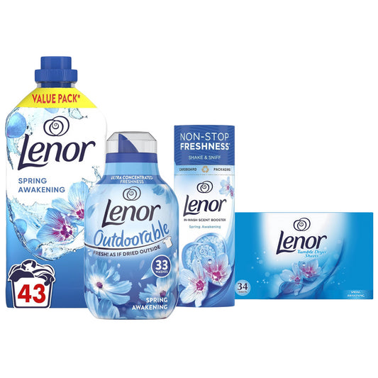 Lenor Fabric Conditioner Tumble Dryer Shet Spring Awakening Fragrance Bundle Set