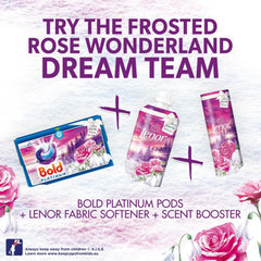 Bold Pods Laundry Detergent & Gel Lenor Fabric Conditioner Frosted Rose Bundle