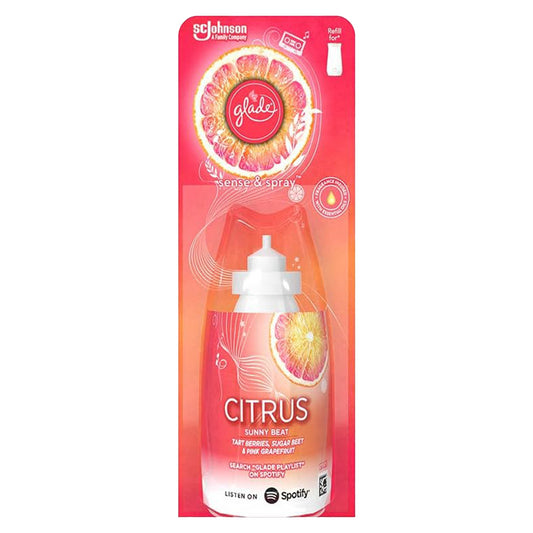 Glade Sense & Spray Sensual Citrus Sunny Beat Air Freshener Refill Home Spa 18ml