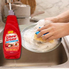 Elbow Grease Washing Up Liquid Kitchen Dish Grease Cleaner Apple Cinnamon 600ml