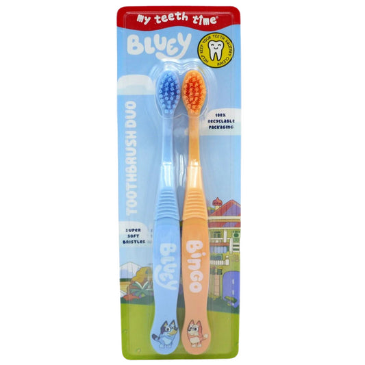 Bluey Toothbrush Duo Super Soft Bristles Manual For Kids Oral Care