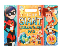 Disney Pixar Colour Me Giat Pad With Amazing Stickers For Kids Children Girl Boy