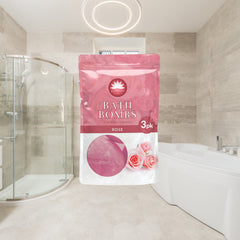 Elysium Spa Bath Bombs 3Pk Rose Scent For Body Relaxing