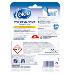 Bloo Toilet Blooks 2 In 1 Original Blue Cleaning Foam Fresh Scent Anti-Limescale
