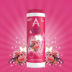 Astonish Shake & Fresh Frosted Cherry Carpet Freshener 350g