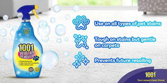 1001 Pet Stain Remover Carpet Upholstery Mud Dirt Cleaner Spray 500ml