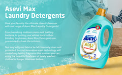 Asevi Max Sanitiser Non Bio 2 In 1 Laundry Detergent Disinfectant 50 Washes 2.5L