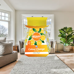 Airpure Led Colour Changing Crystals Home Air Freshener Citrus Zing Fragrance