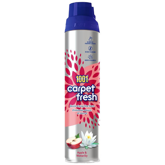 1001 Carpet Fresh Foam Spray Long Freshness Apple & Waterlily 300ml
