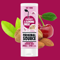 Original Source Body Shower Gel Cherry & Almond Milk Fresh Natural Scent 250ml