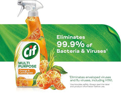Cif Multi Purpose Surface Cleaner Spray Orange & Lemongrass 750ml