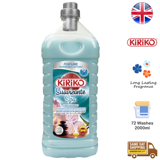 Kiriko Spa Concentrated Laundry Clothes Fabric Softener 72 Washes 2L