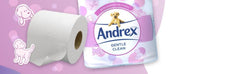 Andrex Gentle Clean Toilet Tissue Rolls Paper Sheet Soft Dermatologically Tested