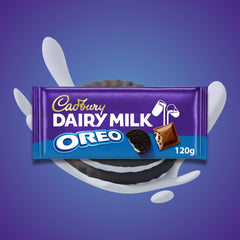 Cadbury Dairy Milk Crunchy Oreo Cookie Pieces Creamy Smooth Chocolate Bar 120G