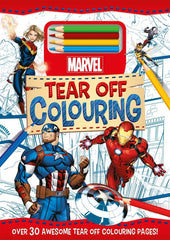 Marvel Tear Off Colouring Book Favourite Characters For Kids Children Boys Girls